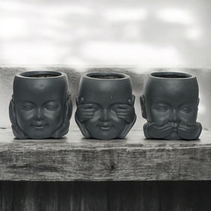 Fibreclay Monk Planter - Set of 3 - 24cm - GARDEN ORNAMENTS INCL SOLAR - Beattys of Loughrea
