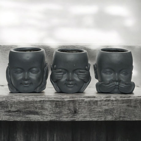 Fibreclay Monk Planter - Set of 3 - 24cm - GARDEN ORNAMENTS INCL SOLAR - Beattys of Loughrea
