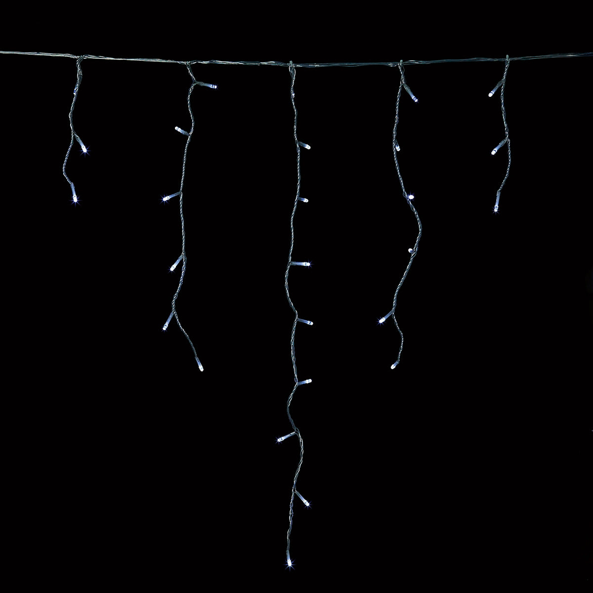 Premier 480 LED Snowing Iciclebrights with Timer, White, 11.8m