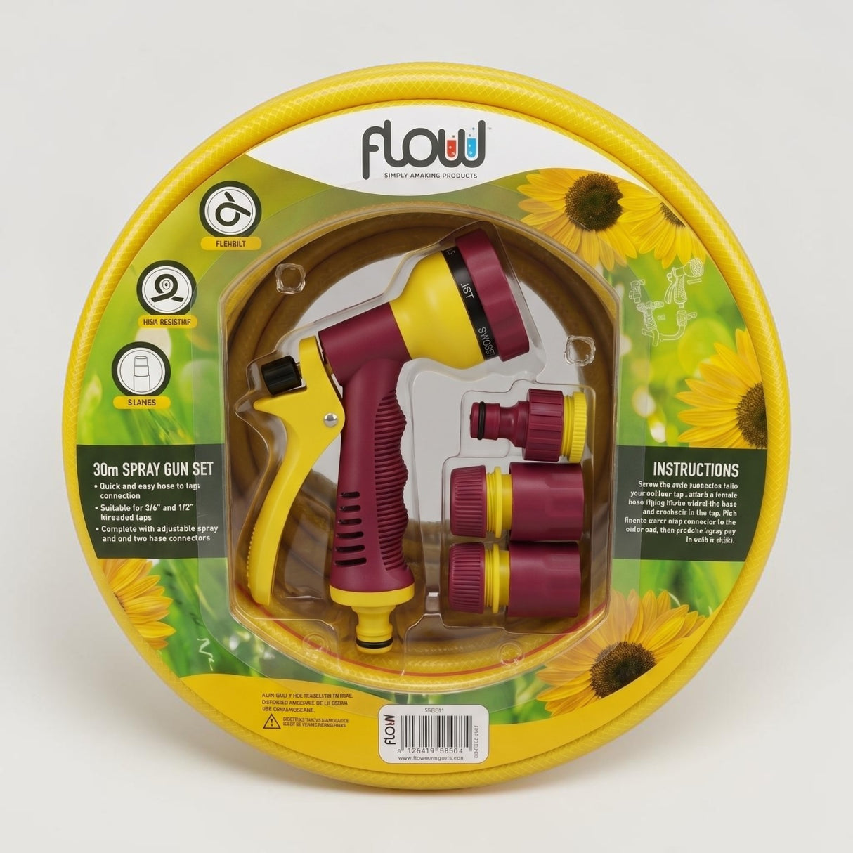 Flow 30M Spray Gun Set With Hose - HOSE ACCESSORIES - Beattys of Loughrea