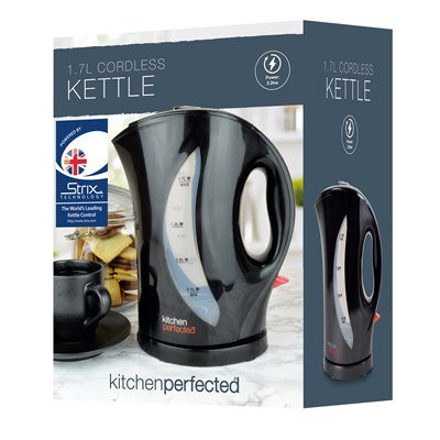 Kitchen Perfected 1.7L Kettle 2000W - Black - KETTLES - Beattys of Loughrea