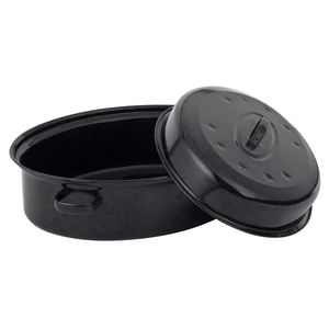 Russell Hobbs Self - Basting Vitreous Enamel Roaster and Lid 38cm - GENERAL COOKWARE - Beattys of Loughrea