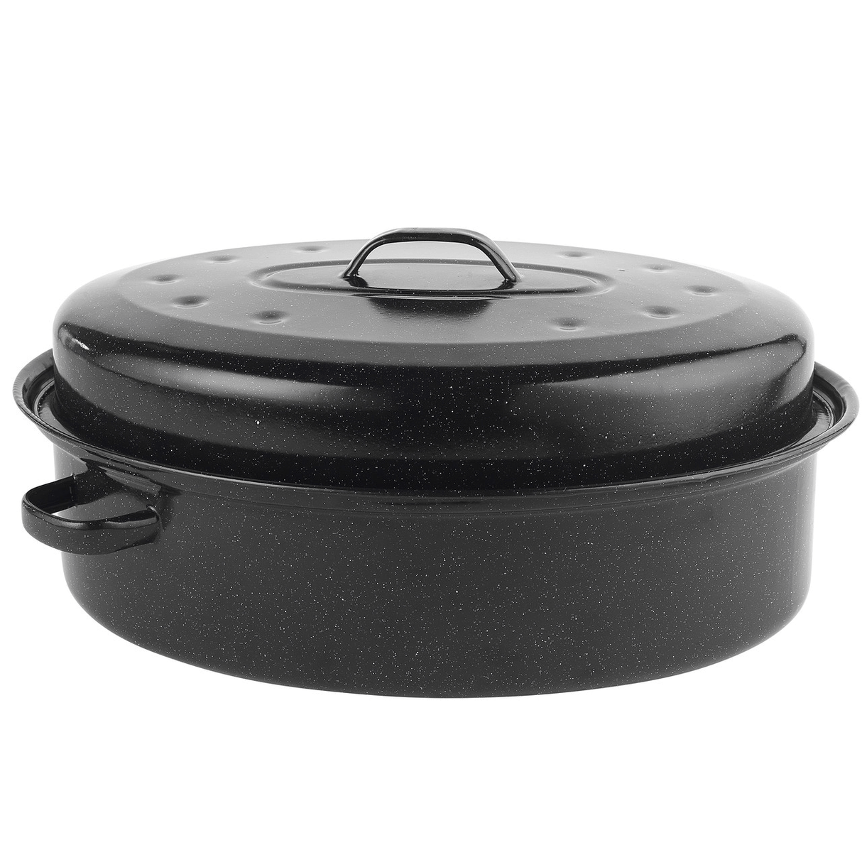 Russell Hobbs Self - Basting Vitreous Enamel Roaster and Lid 38cm - GENERAL COOKWARE - Beattys of Loughrea