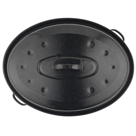 Russell Hobbs Self - Basting Vitreous Enamel Roaster and Lid 38cm - GENERAL COOKWARE - Beattys of Loughrea