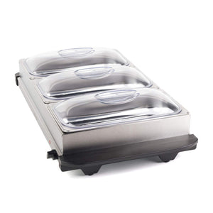 Progress Large Portable Three Food Warmer Buffet Server, 3 x 2.5L - PLATE/FOOD WARMER - Beattys of Loughrea