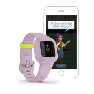 Garmin Vivofit Junior 3 - Lilac Floral Fitness Tracker for Kids - SMARTWATCH, FITBIT - Beattys of Loughrea