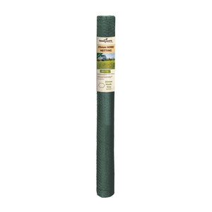 Grass Roots PVC Coated Green Wire Netting 6 x 1 Meter Roll 25mm Mesh