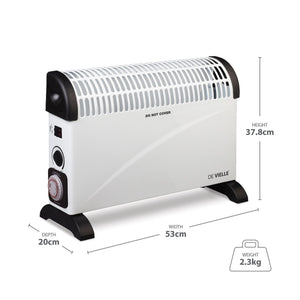 De Vielle Classic Convector Heater with Timer 2000W