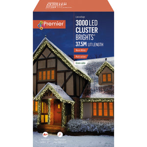 Premier 3000 LED Multi-Action Clusterbrights & Timer – Warmweiß
