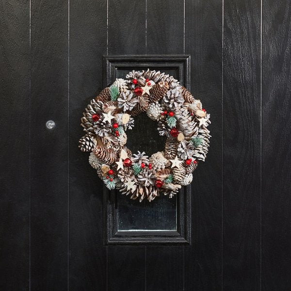 FrostStar Wreath, 36cm - XMAS WREATHS - Beattys of Loughrea