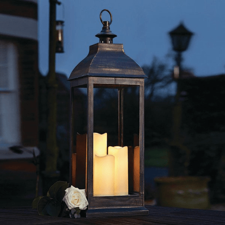 Giant Copper Battery Lantern 71cm - XMAS LANTERNS/ BOTTLES - Beattys of Loughrea