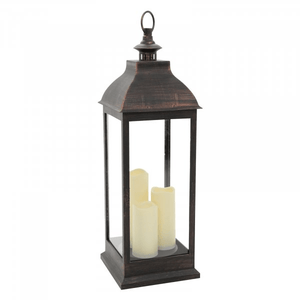 Giant Copper Battery Lantern 71cm - XMAS LANTERNS/ BOTTLES - Beattys of Loughrea