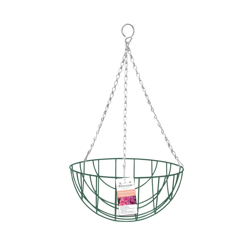 Blossom Traditional Hanging Basket 12″ Green