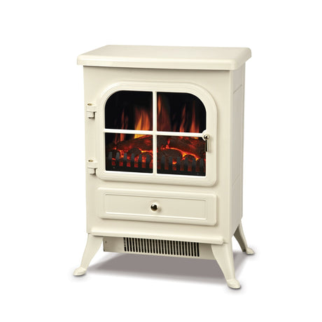 De Vielle Classic Electric Stove 1800W (LED Bulb) - Cream - ELEC FIRES - Beattys of Loughrea