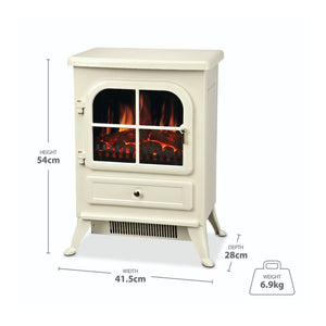 De Vielle Classic Electric Stove 1800W (LED Bulb) - Cream
