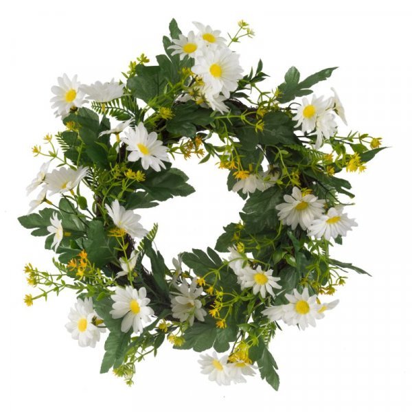 Daisy Whirl Wreath 40cm - Door Wreath