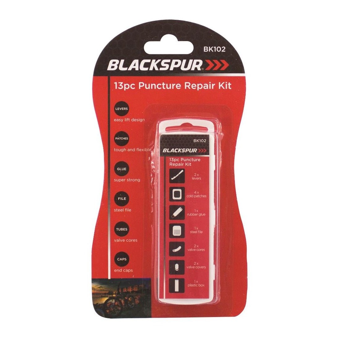 Blackspur Puncture Repair Kit 13pc - HELMETS/ SPARES/ ROAD SAFETY - Beattys of Loughrea