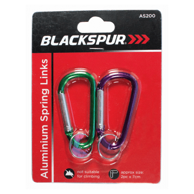 Blackspur Aluminium Spring Links 2pk - CHAIN LINKS, SWIVEL HOOKS - Beattys of Loughrea