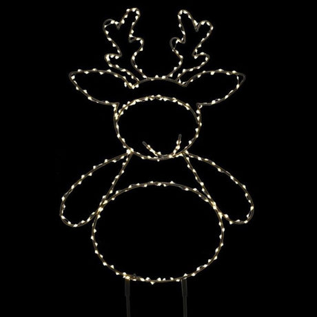 Lumineo Micro LED Reindeer Stake 77cm, Warm White - XMAS LIGHTED OUTDOOR DECOS - Beattys of Loughrea