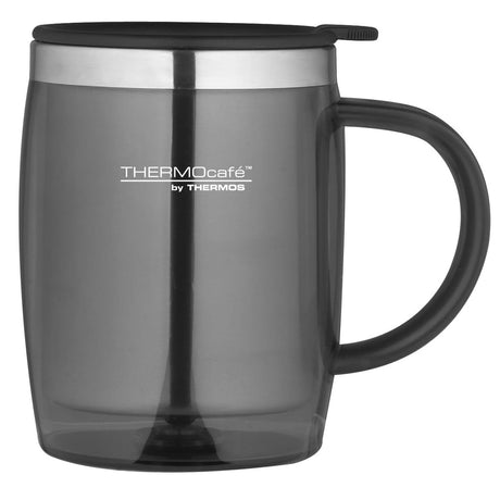 Thermos Thermocafe Desk Mug 450ml Gunmetal - FLASKS - Beattys of Loughrea
