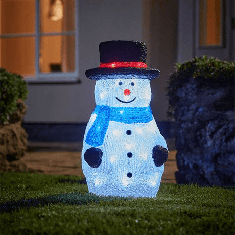 InLit Ice Frosty Large 40cm Battery Operated - XMAS ROOM DECORATION LARGE AND LIGHT UP - Beattys of Loughrea