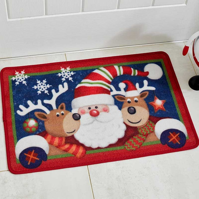 Santa and Friends Festive Christmas Doormat 40x60cm - DOOR MATS/DOOR CURTAIN - Beattys of Loughrea