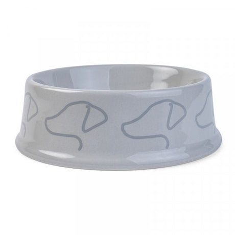 20cm Zoon Ceramic Bowl - Grey - PET FEEDING BOWL, LITTER TRAY - Beattys of Loughrea