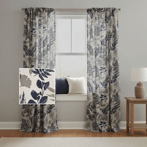 Duchess Navy Eyelet Curtains – 90" × 90" (229 × 229 cm) - CURTAINS - READY MADE - Beattys of Loughrea