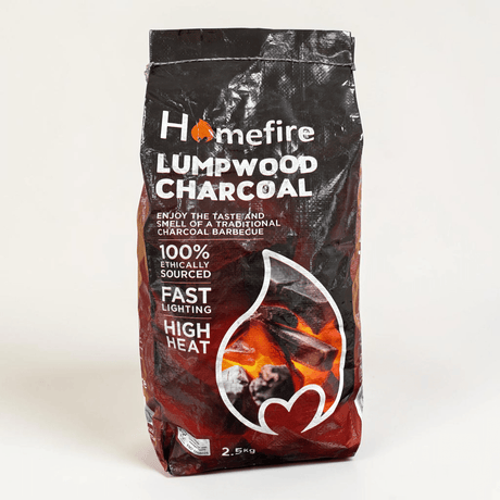 Homefire Lumpwood Charcoal 2.5kg - BBQ FUEL BBQ TOOLS, ACCESSORIES , TENT PEGS - Beattys of Loughrea
