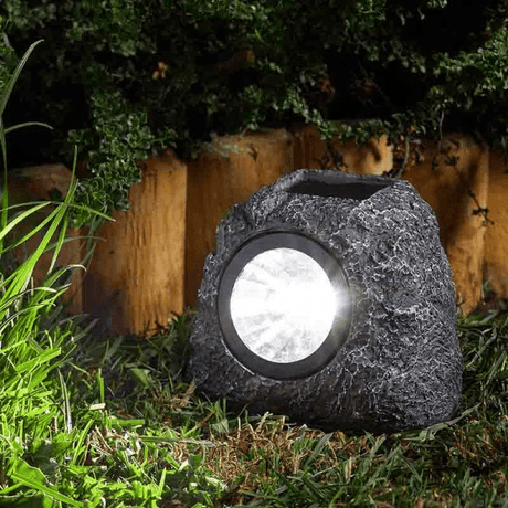 Granite Rock Spotlights - Pack of 4 - GARDEN ORNAMENTS INCL SOLAR - Beattys of Loughrea