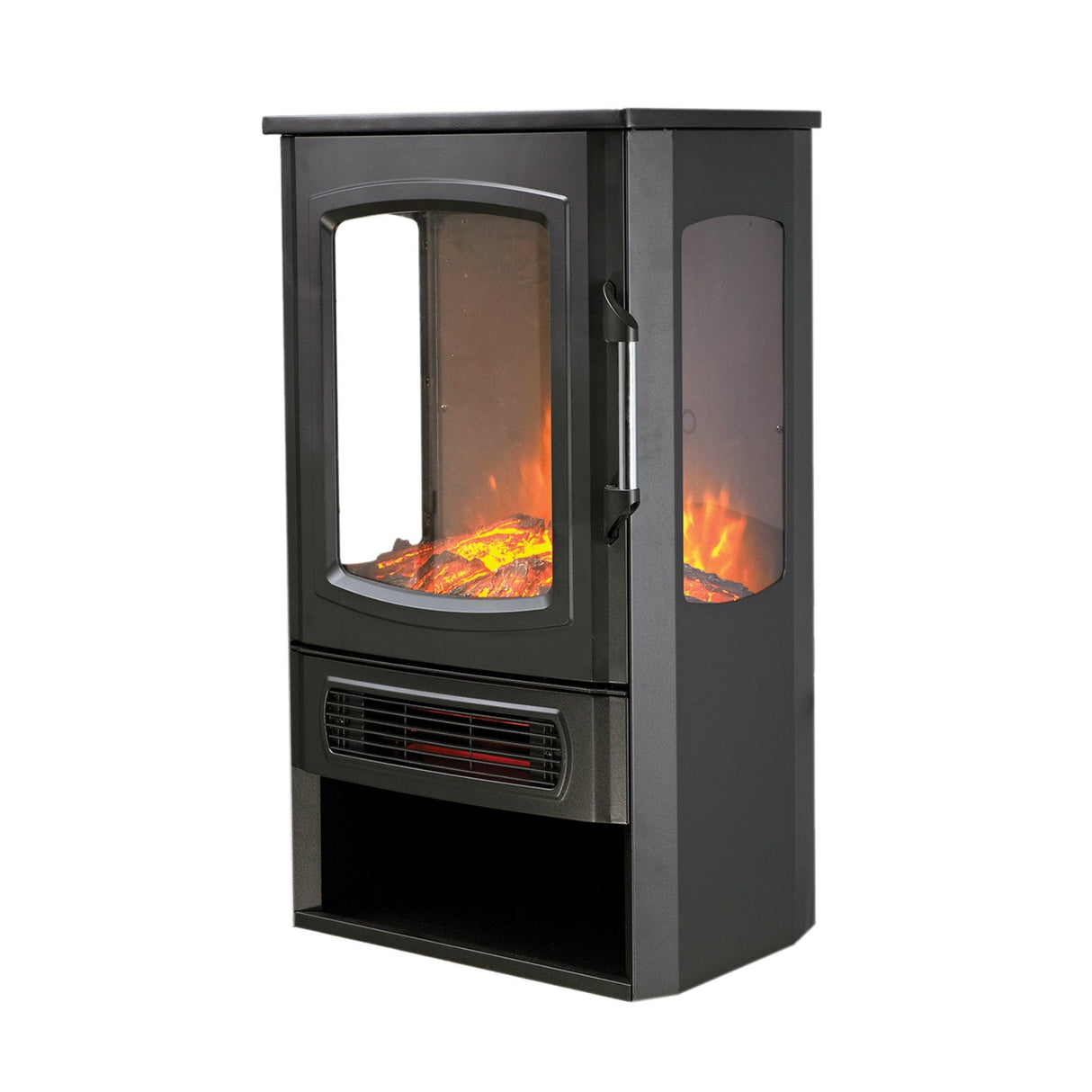 De Vielle Premium 3D Tall Electric Stove 2000W Black