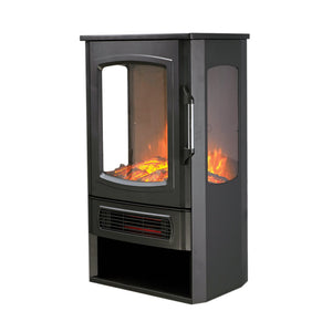 De Vielle Premium 3D Tall Electric Stove 2000W Black