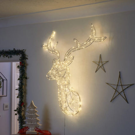 250 LED Stag - XMAS ROOM DECORATION LARGE AND LIGHT UP - Beattys of Loughrea