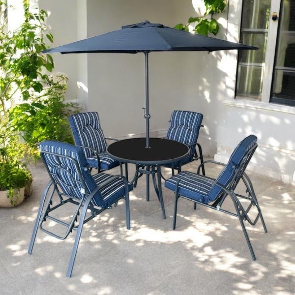 Casablanca 4 - Seater Round Cushioned Set - PVC GDN FURN SET 4+ SEATS - Beattys of Loughrea