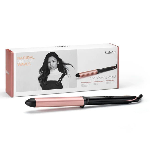 Babyliss 2456U, Oval Waving Wand. Black & Pink - CURLERS/CRIMPERS/STRAIGHTENERS - Beattys of Loughrea