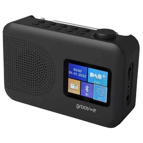 Groov - e Berlin Colour Screen DAB & FM Radio with Bluetooth, Black - AM/FM RADIO - Beattys of Loughrea