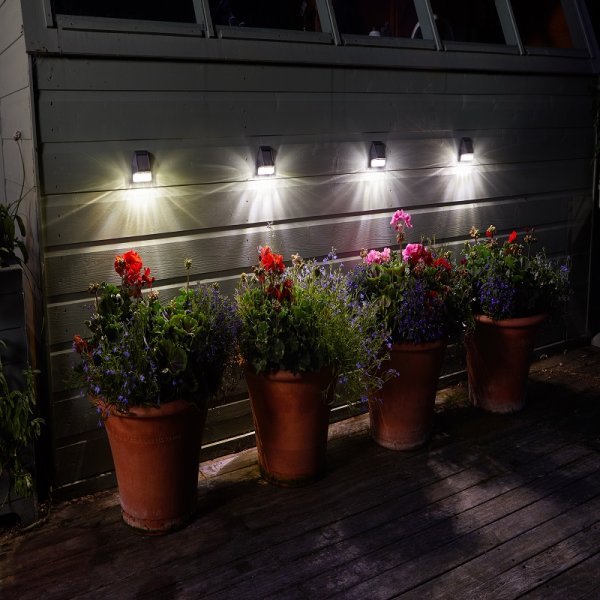 Solar Fence, Wall & Post 3 Lumen Light, 4 Pack - GARDEN ORNAMENTS INCL SOLAR - Beattys of Loughrea