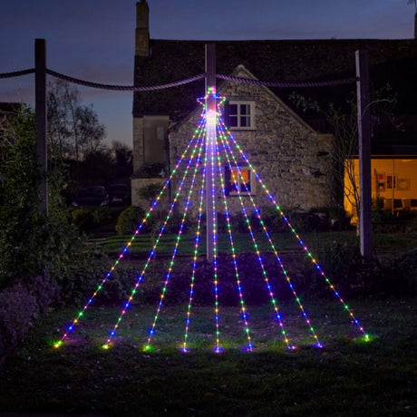 3m Shooting Star - Multi Coloured - XMAS LIGHTED OUTDOOR DECOS - Beattys of Loughrea