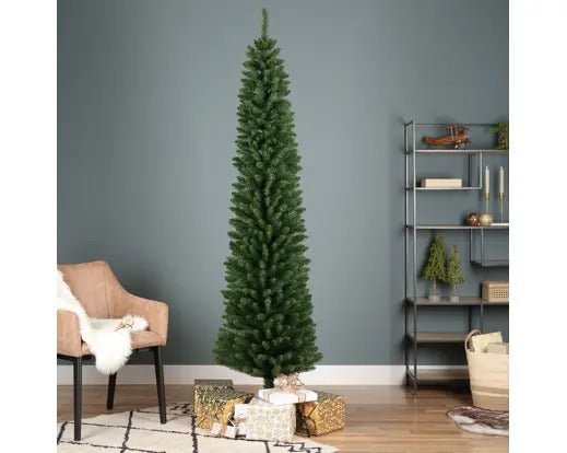 Everlands Pencil Pine Artificial Christmas Tree 210cm (7ft) - XMAS TREE ARTIFICIAL - Beattys of Loughrea