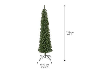 Everlands Pencil Pine Artificial Christmas Tree 210cm (7ft) - XMAS TREE ARTIFICIAL - Beattys of Loughrea