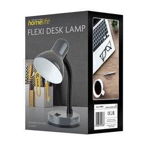 Homelife Classic Flexi Desk Lamp - Anthracite Grey - DESK/READING LAMPS - Beattys of Loughrea