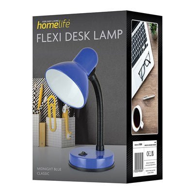 Homelife Classic Flexi Desk Lamp - Midnight Blue - DESK/READING LAMPS - Beattys of Loughrea