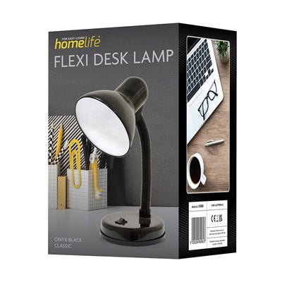 Lloytron Homelife Classic Flexi Desk Lamp - Onyx Black