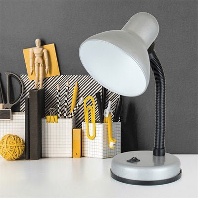 Lloytron Homelife Classic Flexi Desk Lamp - Strato Silver