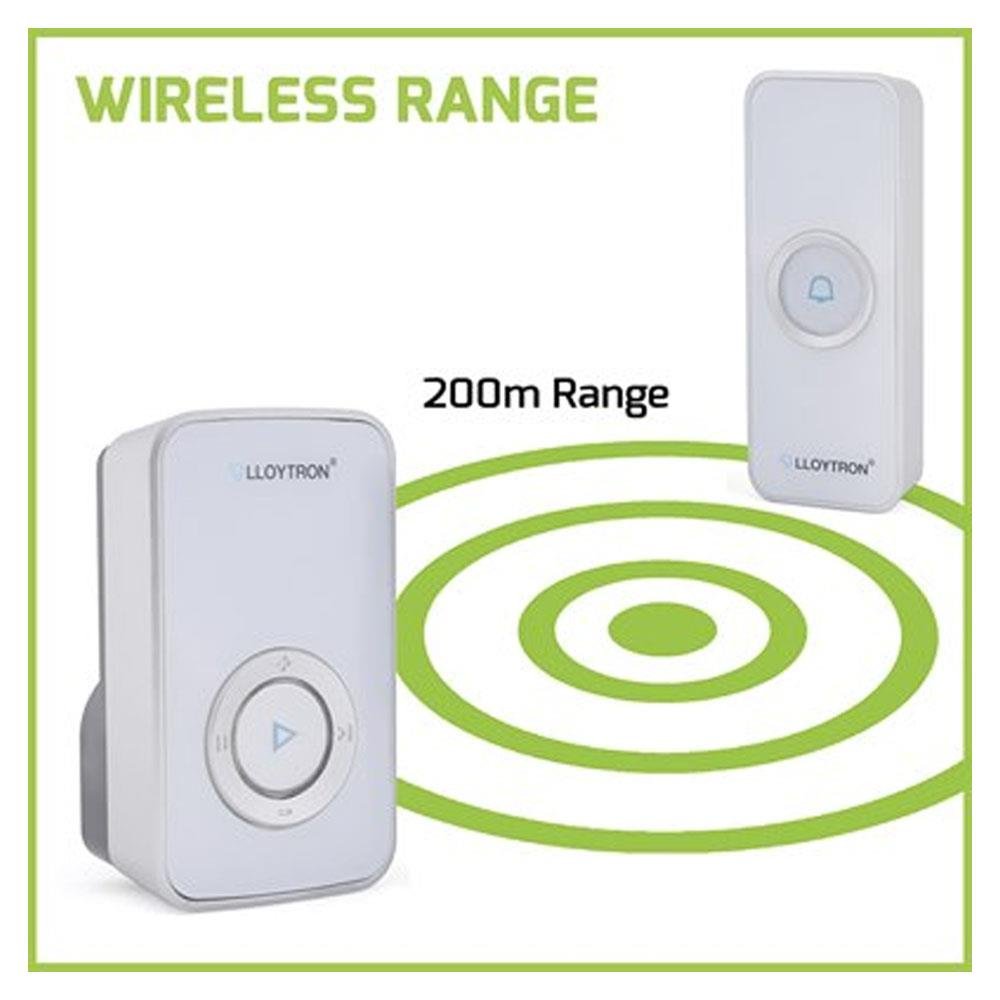 Lloytron 32 Melody Plugin Door Bell Chime Kit Grey - INTERCOM/DOOR BELL - Beattys of Loughrea