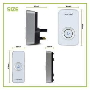Lloytron 32 Melody Plugin Door Bell Chime Kit Grey - INTERCOM/DOOR BELL - Beattys of Loughrea