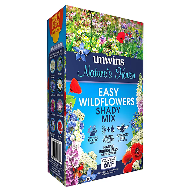 Unwins Nature's Haven Easy Wildflowers Shady Mix 1.2kg - SEED VEG & FLOWER - Beattys of Loughrea