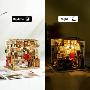 Rolife Sam's Study Library DIY Miniature House Kit DG102 Age 14+ - JIGSAWS - Beattys of Loughrea