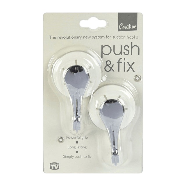 Creative Products - Push & Fix Suction Hooks - KITCHEN HAND TOOLS - Beattys of Loughrea