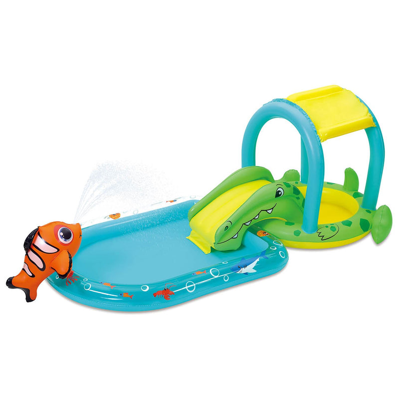 Alligator Play Centre Pool with Sprinkler - SWINGS/SLIDE OUTDOOR GAMES - Beattys of Loughrea